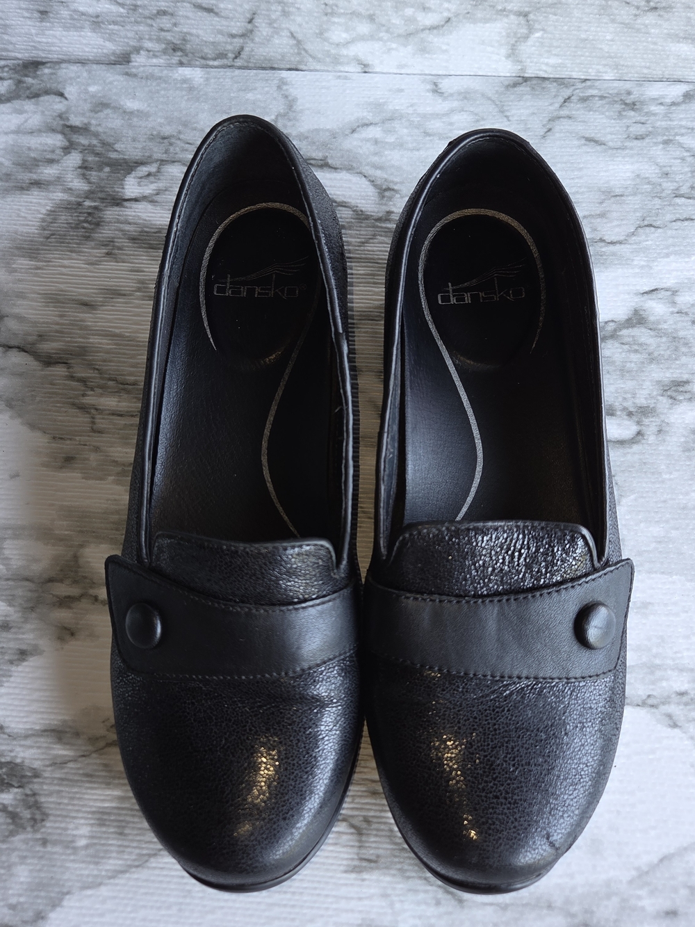 Dansko Olena Black Slip-On Casual Loafers Size 39/8.5-9